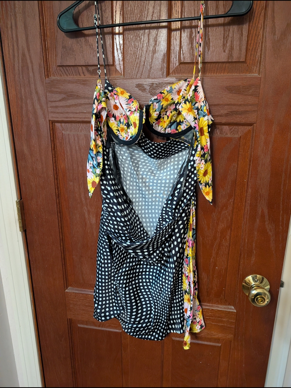 For Love & Lemons Anya Mini Dress Summer Vibes Sunflower, Size Medium - Picture 3 of 5